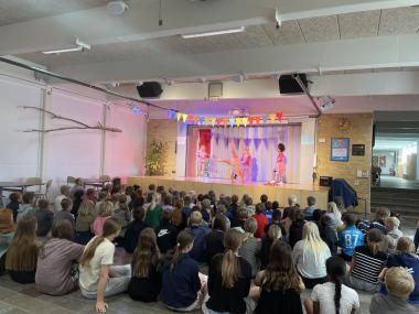 0. Klasse havde lavet den flotteste cirkus forestilling